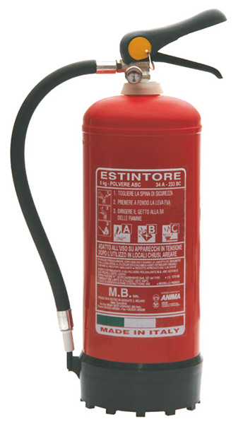 estintore a polvere da kg 6