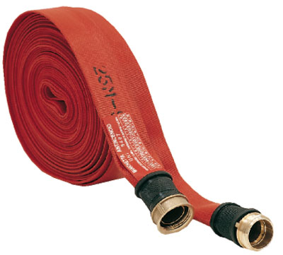 manichette antincendio red uni 45 raccordata vv.f.